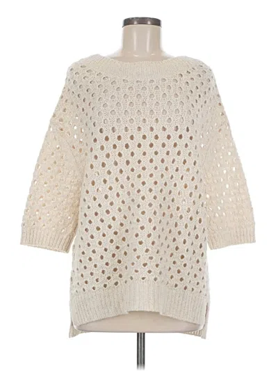 Pre-owned Ann Taylor Wool Sweater In White