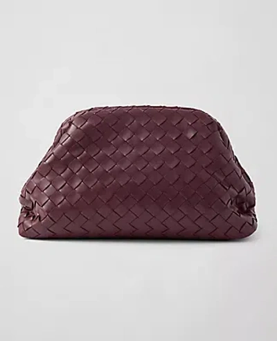 Ann Taylor Woven Clutch In Purple