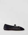 Ann Taylor Woven Mary Jane Ballet Flats In Night Sky