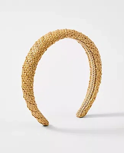 Ann Taylor Woven Straw Headband In Brown