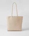 Ann Taylor Woven Tote Bag In Gold