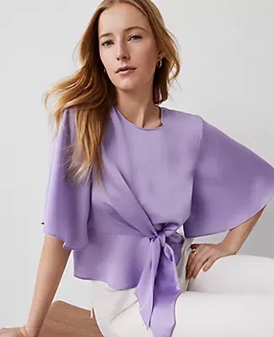 Ann Taylor Wrap Blouse In Radiant Amethyst