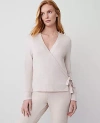 Ann Taylor Wrap Pajama Top In Granola Heather