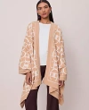 Ann Taylor Wrap Poncho In Brown