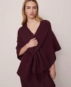 Ann Taylor Wrap Poncho In Purple