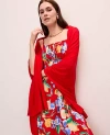 Ann Taylor Wrap Poncho In Red