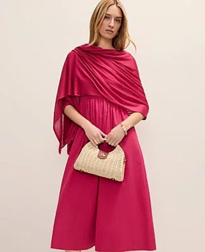 Ann Taylor Wrap Poncho In Red