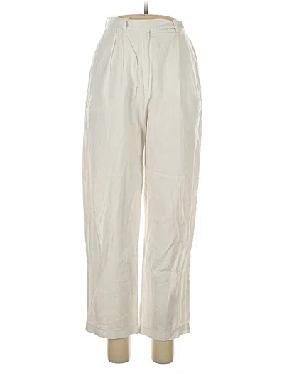 Pre-owned Ann Tjian For Kenar Linen Pants In White