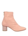 Anna Baiguera Woman Ankle Boots Pink Size 6 Soft Leather In Pink