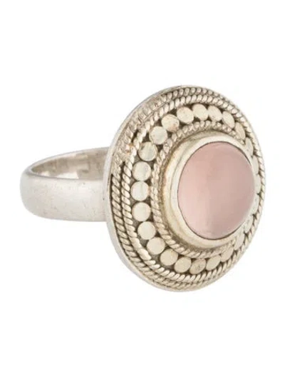 Pre-owned Anna Beck 2.89ct Rose Quartz Doublet Cocktail Ring In Multi