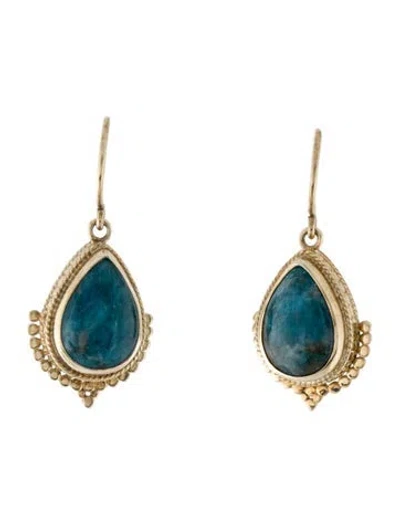 Pre-owned Anna Beck Apatite Drop Earrings In Multicolor