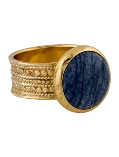Pre-owned Anna Beck Blue Stone Cocktail Ring