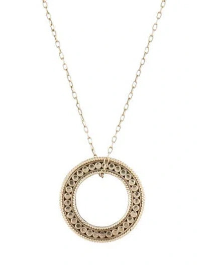 Pre-owned Anna Beck Circle Of Life Open "o" Charity Pendant Necklace, 19.25" In Multi