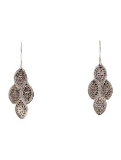 Pre-owned Anna Beck Classic Disc Chandelier Earrings In Multi