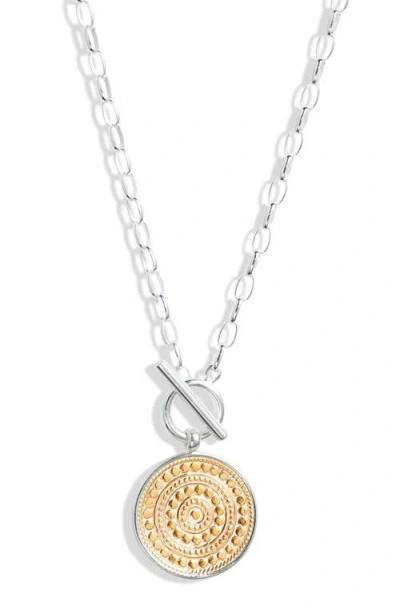 Anna Beck Classic Dotted Toggle Necklace In Two Tone