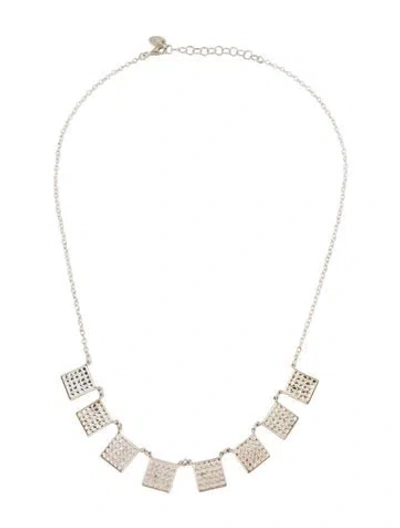 Pre-owned Anna Beck Classic Textured Rim Collar Necklace, 20" In Multicolor