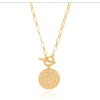 ANNA BECK CONTRAST DOTTED CIRCLE TOGGLE NECKLACE