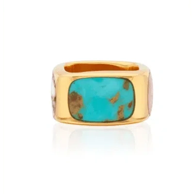 Anna Beck Cushion Multi Stone Ring In Gold