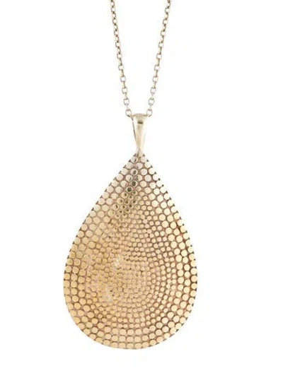 Pre-owned Anna Beck Dot Pendant Necklace, 31" In Multicolor