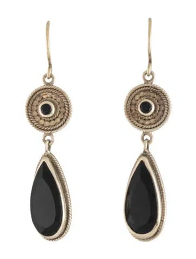 Pre-owned Anna Beck Drop Earrings In Black