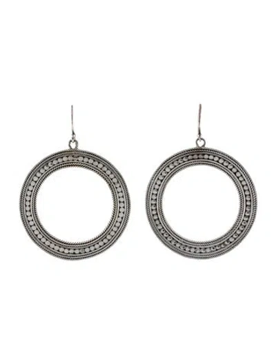 Pre-owned Anna Beck Drop Hoop Earrings In Multi