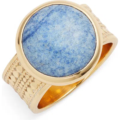 Anna Beck Dumortierite Cocktail Ring In Gold