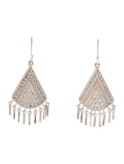 Pre-owned Anna Beck Fringe Drop Earrings In Multicolor
