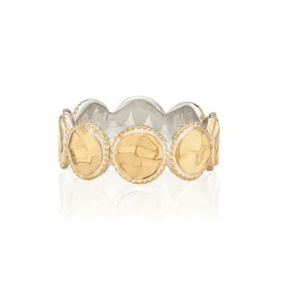 Anna Beck Hammered Multi Disc Ring In Gold