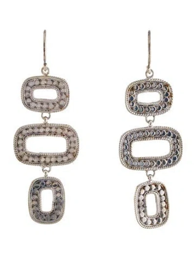 Pre-owned Anna Beck Hoop Drop Earrings In Multi