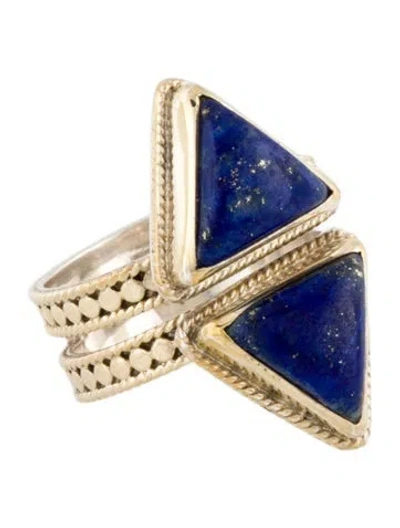 Pre-owned Anna Beck Lapis Lazuli Cocktail Ring In Multicolor
