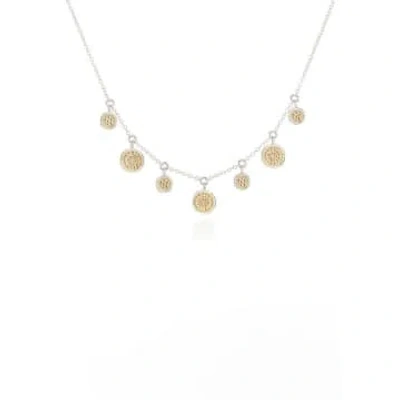 Anna Beck Mini Disc Charm Necklace In Metallic