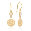 ANNA BECK MOTHER OF PEARL & DISC DROP EARRINGS