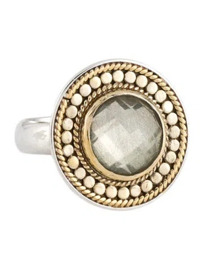 Pre-owned Anna Beck Quartz Cocktail Ring In Multi