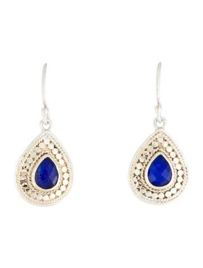 Pre-owned Anna Beck Quartz Doublet Drop Earrings In Multi