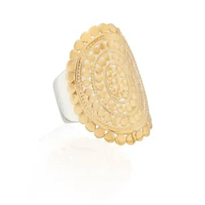 Anna Beck Scalloped Saddle Ring In Gold
