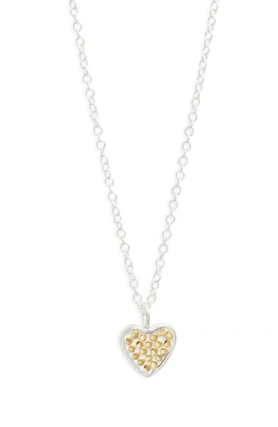 Anna Beck Small Classic Heart Reversible Pendant Necklace In Gold