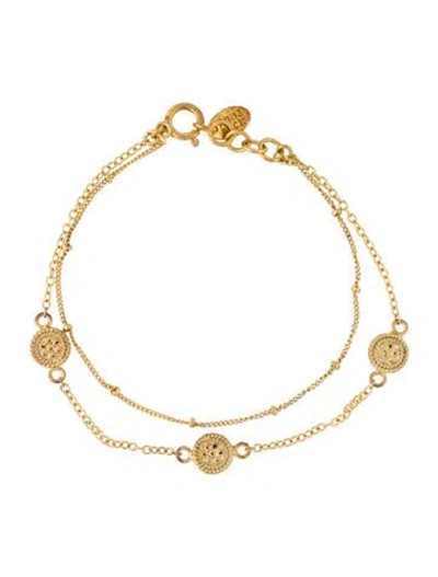 Pre-owned Anna Beck Station Bracelet, 6.75" In Multicolor