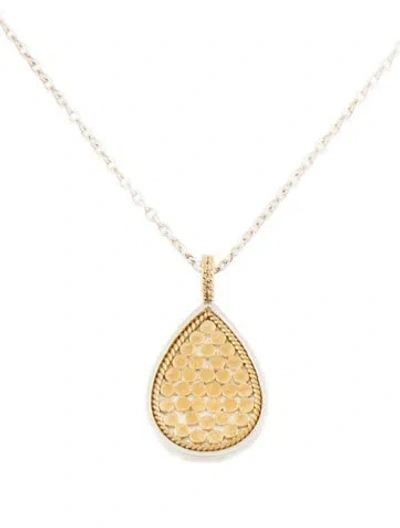 Pre-owned Anna Beck Teardrop Pendant Necklace, 18.25" In Multi