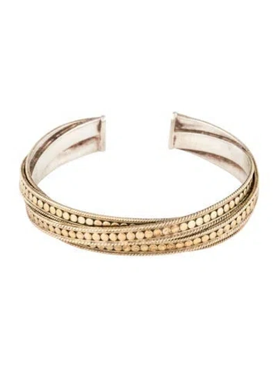 Pre-owned Anna Beck Timor Twist Cuff Bracelet, 6.25" In Multi