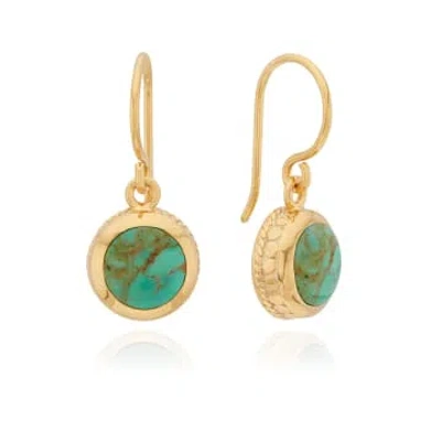 Anna Beck Turquoise Drop Earrings In Gold