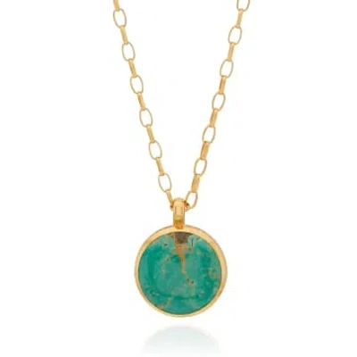 Anna Beck Turquoise Pendant Necklace In Gold