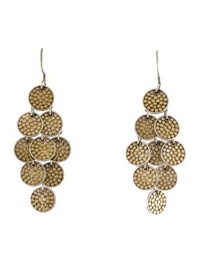 Pre-owned Anna Beck Two Tone Chandelier Drop Earrings In Multi