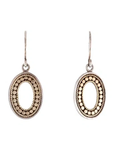 Pre-owned Anna Beck Two Tone Tear Drop Earrings In Multicolor