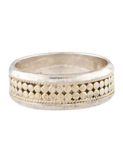 Pre-owned Anna Beck Two-tone Band Ring In Multi