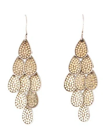 Pre-owned Anna Beck Two-tone Chandelier Drop Earrings In Multicolor