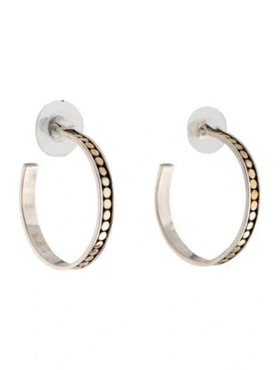 Pre-owned Anna Beck Two-tone Hoop Earrings In Multicolor