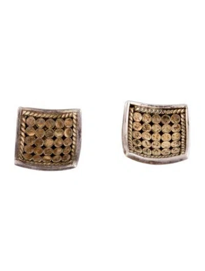 Pre-owned Anna Beck Two-tone Stud Earrings In Multi