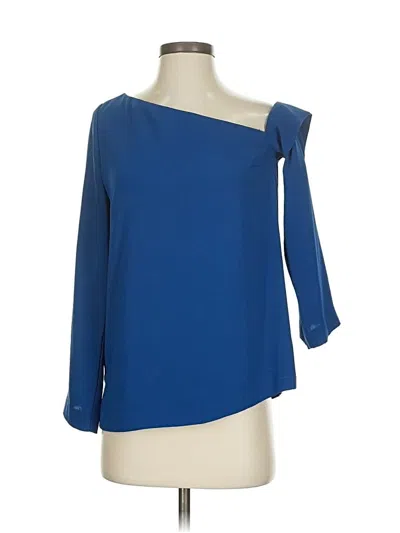 Pre-owned Anna Cate 3/4 Sleeve Blouse In Blue