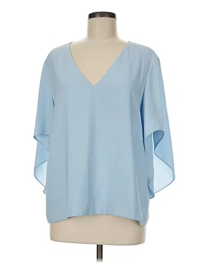 Pre-owned Anna Cate 3/4 Sleeve Blouse In Blue