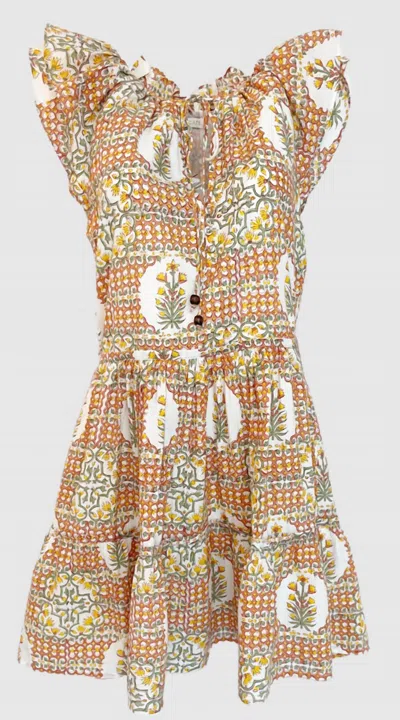 Anna Cate Aimee Dress In Multi Medallion In Neutral